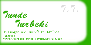 tunde turbeki business card